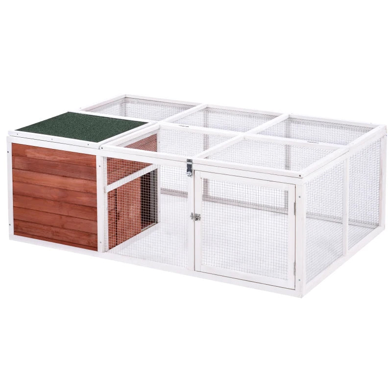 61.8 inches Playpen Pet House Small Animal Cage with Enclosed Run for Outdoor Garden Backyard