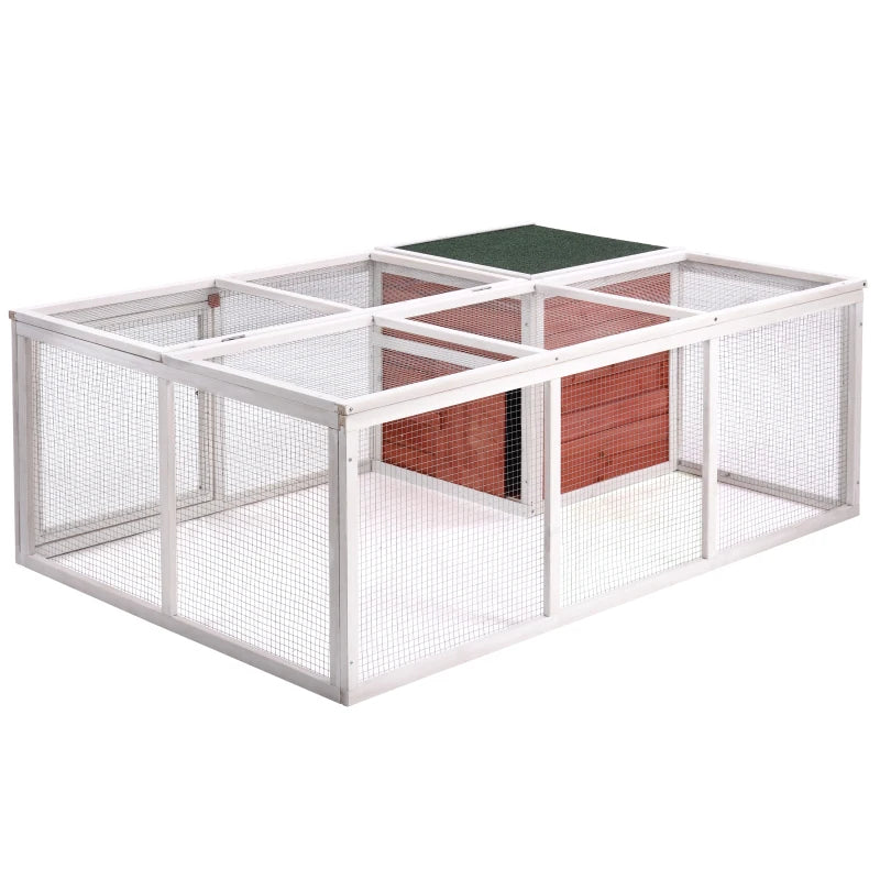 61.8 inches Playpen Pet House Small Animal Cage with Enclosed Run for Outdoor Garden Backyard