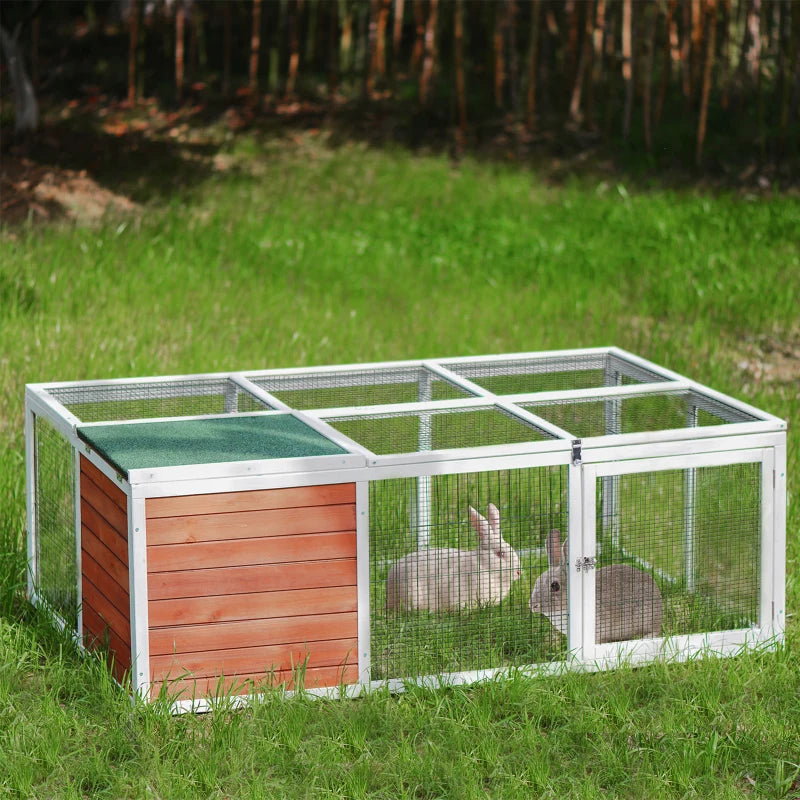 61.8 inches Playpen Pet House Small Animal Cage with Enclosed Run for Outdoor Garden Backyard