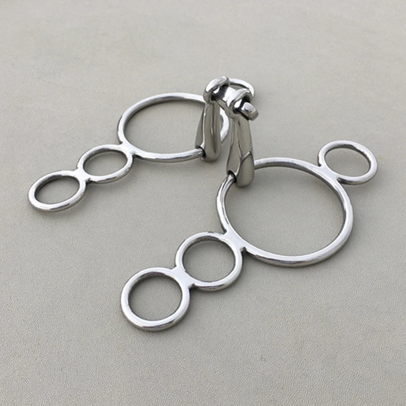 Stainless Steel Continental Gag Bit Loose Ring Horse 5 Inch Mouthpiece