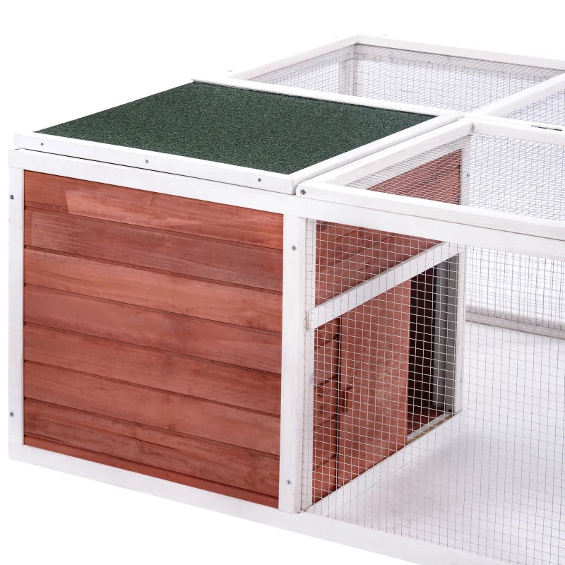 61.8 inches Playpen Pet House Small Animal Cage with Enclosed Run for Outdoor Garden Backyard