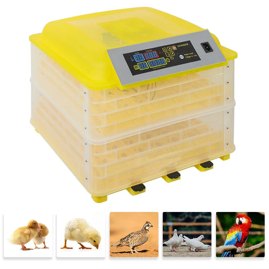 2 in1 Poultry Incubator Auto-Turning Digital Control for Chickens Ducks Geese Quail Parrot Pigeons