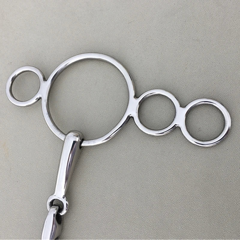 Stainless Steel Continental Gag Bit Loose Ring Horse 5 Inch Mouthpiece