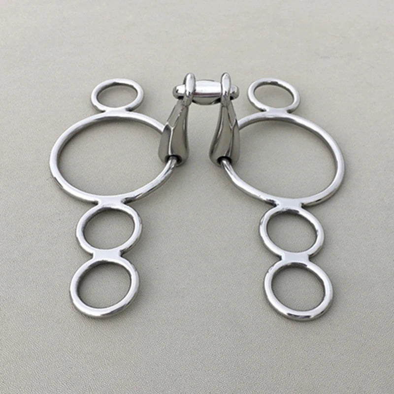 Stainless Steel Continental Gag Bit Loose Ring Horse 5 Inch Mouthpiece