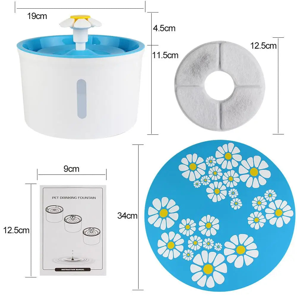 1.6L Automatic Pet Water Fountain Pet Water Dispenser Dog Cat Health Caring Fountain Water Feeder