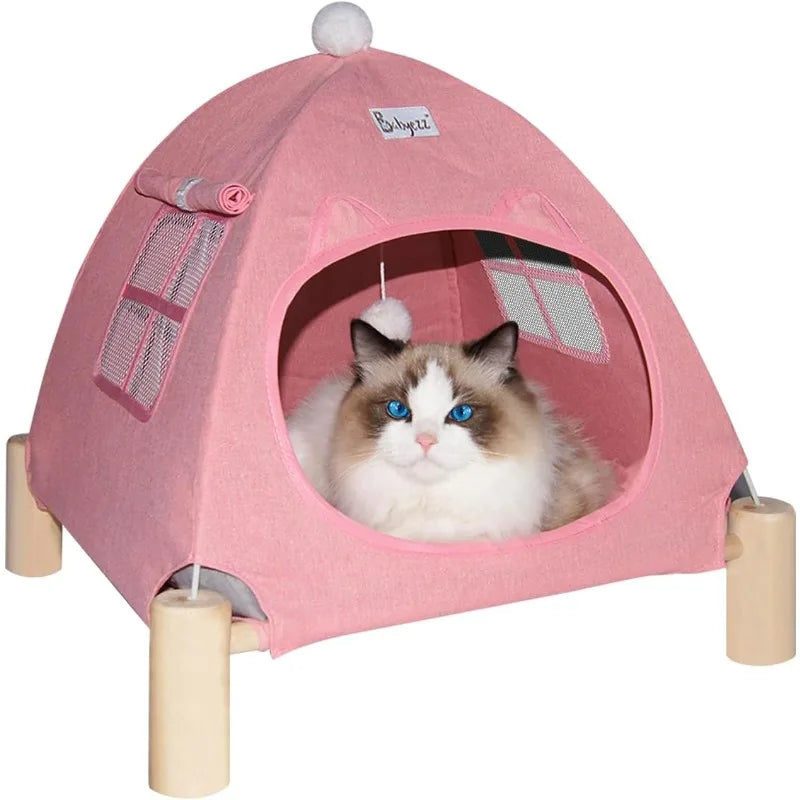 Cat Hammock Bed, Removable Portable Indoor/Outdoor Pet Tent, Suitable for Kitty, Puppy