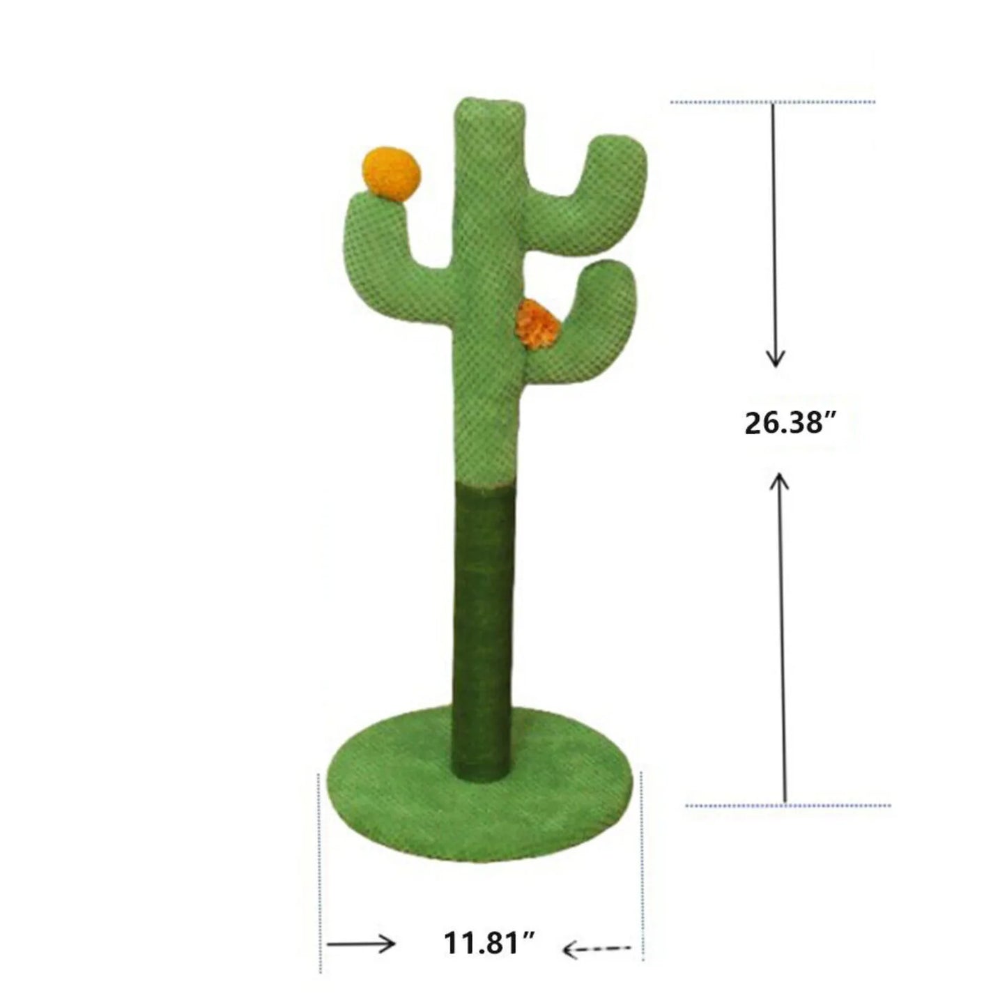 US 26" Cat Tree Tower Scratching Post Covered Toy Green