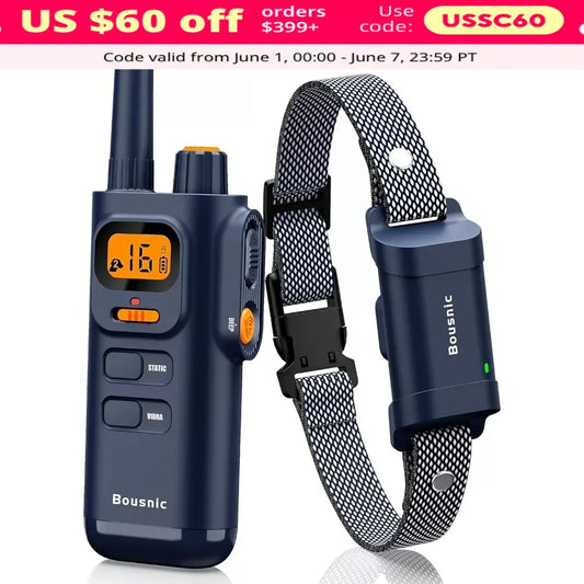 Electronic Training Collar with Remote - 4000FT, Rechargeable, Beep, Vibration, Safe Shock