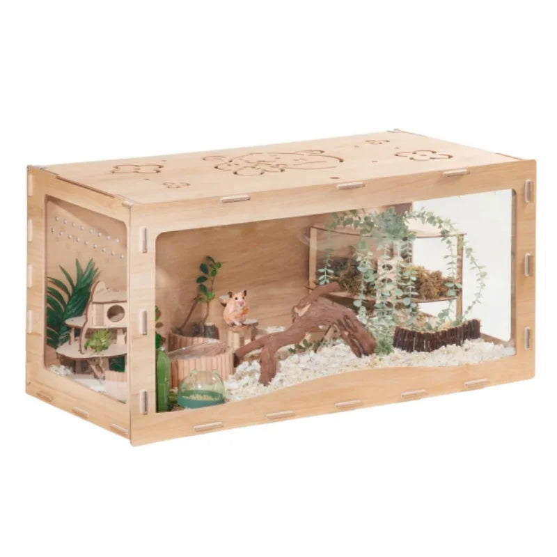 Wooden Hamster Cage Large Front-closing and Front-opening