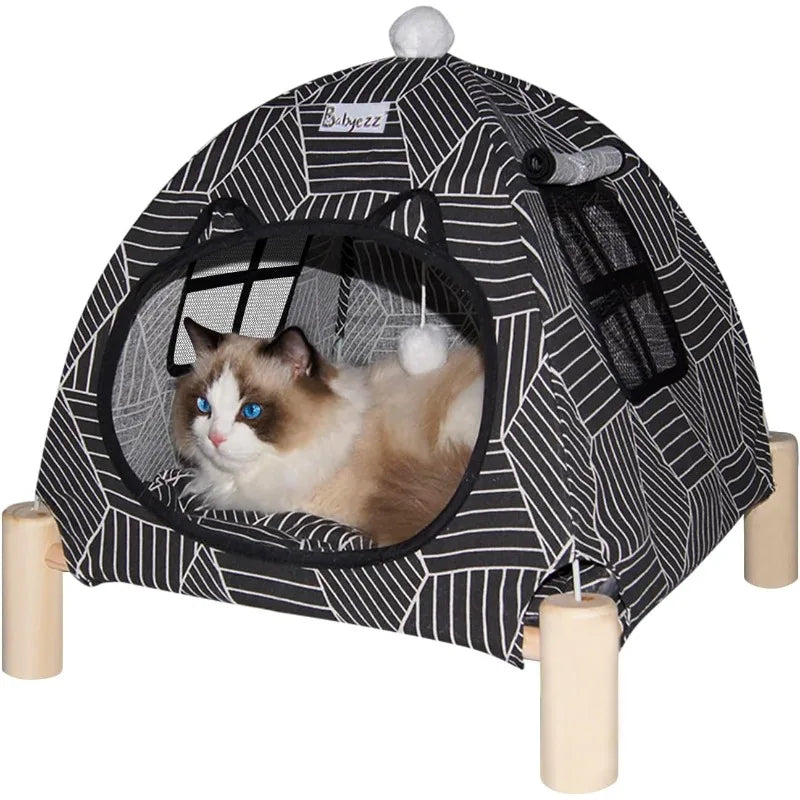 Cat Hammock Bed, Removable Portable Indoor/Outdoor Pet Tent, Suitable for Kitty, Puppy