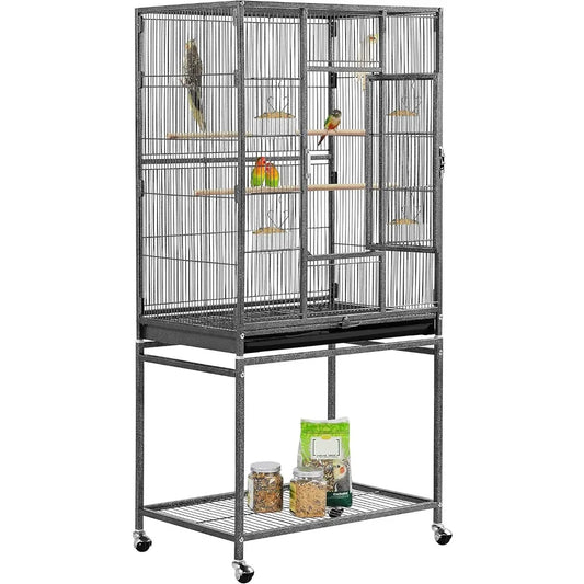 54-inch Wrought Iron Standing Large Flight Bird Cage