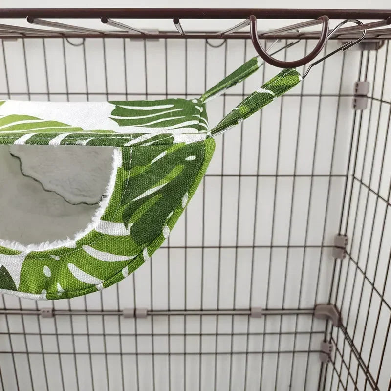 Small Pet Cage Hammock Warm Hanging Bed for Parrot Ferret Squirrel Hamster