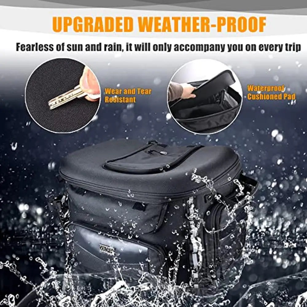 Motorcycle Pet Carrier Crate Bag Storage Rain cover Bowls Reflective Straps Safety Durable Portable