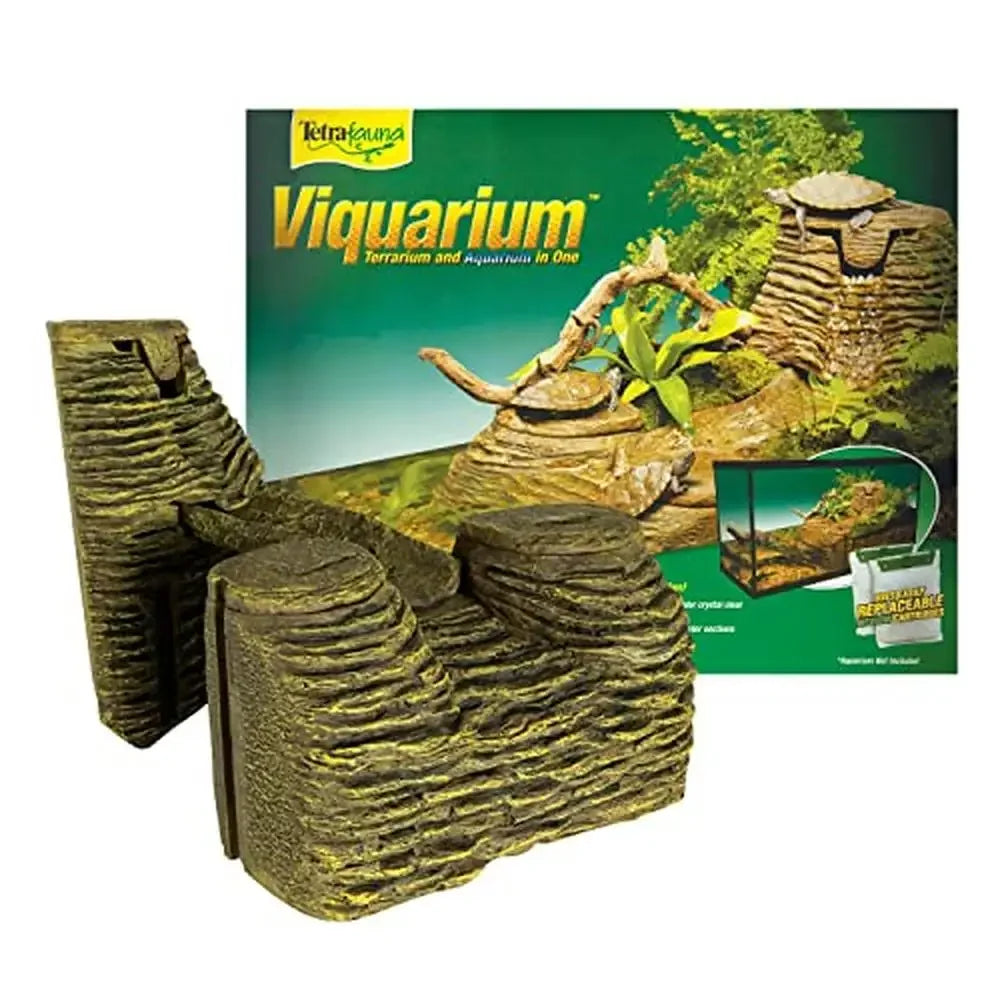 All-In-One Terrarium Aquarium Ideal Aquatic Reptiles Amphibians Cascading Waterfall Basking Areas Easy Climb