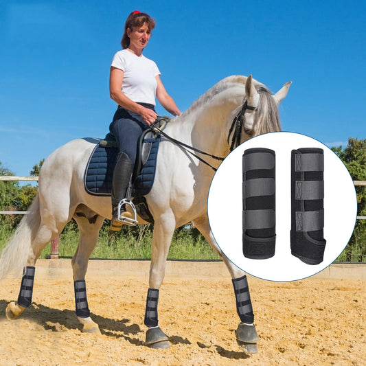 4 Pcs Horse Boots Front Hind Leg Protection Adjustable Avoid Collision Tendon Protective Gear Equipment