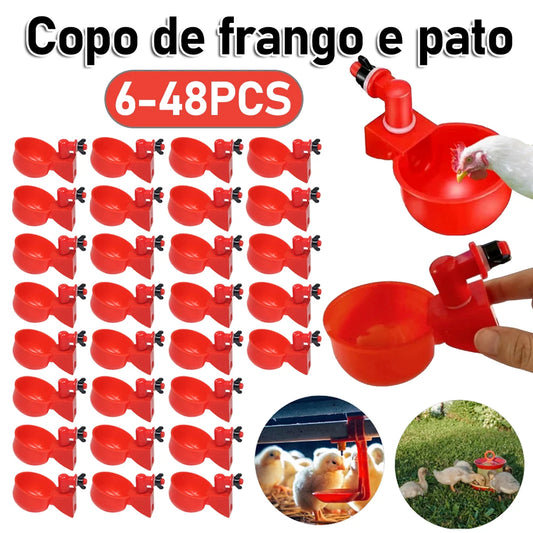 6-48pcs Chicken Duck Drinking Cup Automatic Drinker Fountain Practical Feeding Supplies