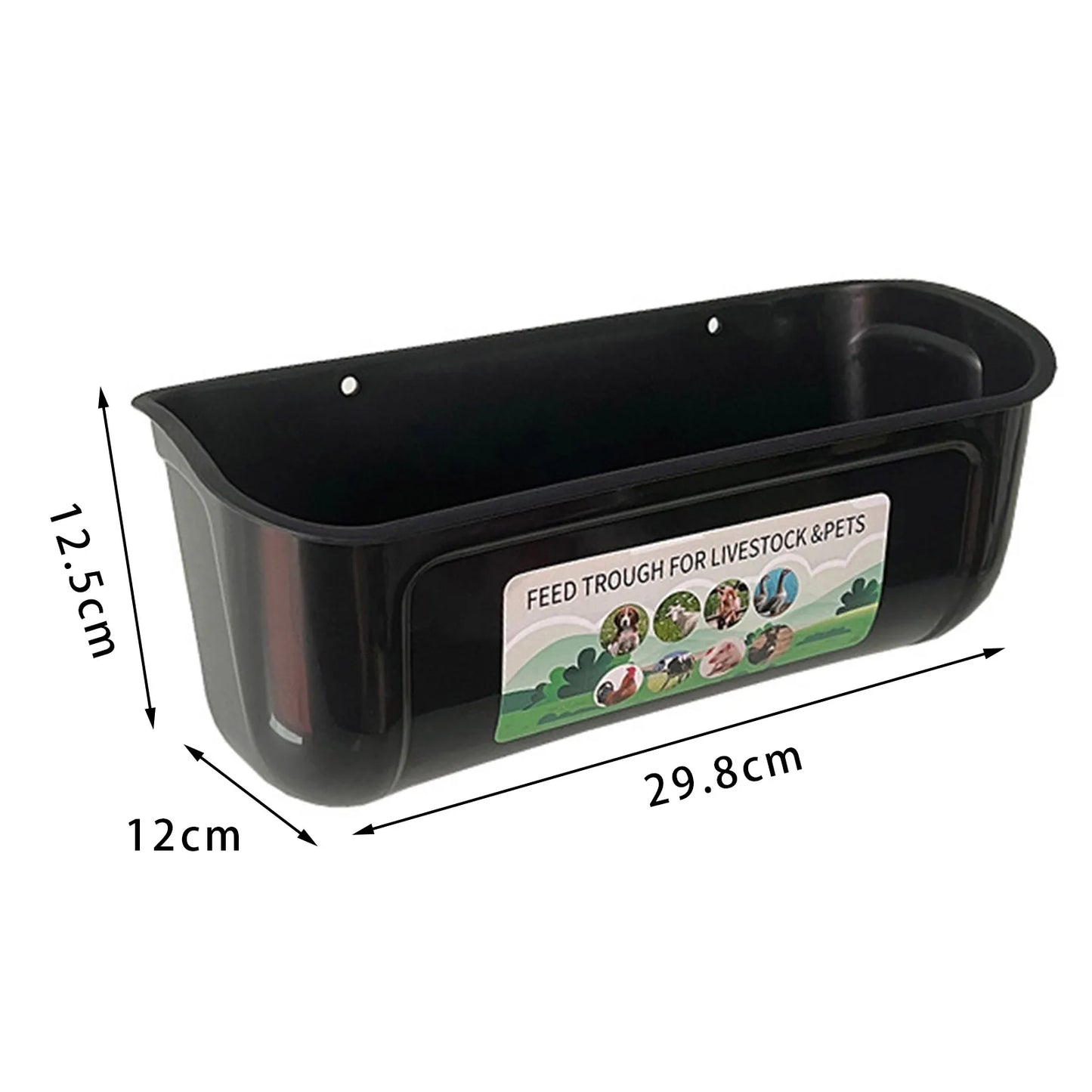 2Pcs Hanging Chicken Feed Trough BPA-Free Plastic Feeder Waterer Large Capacity