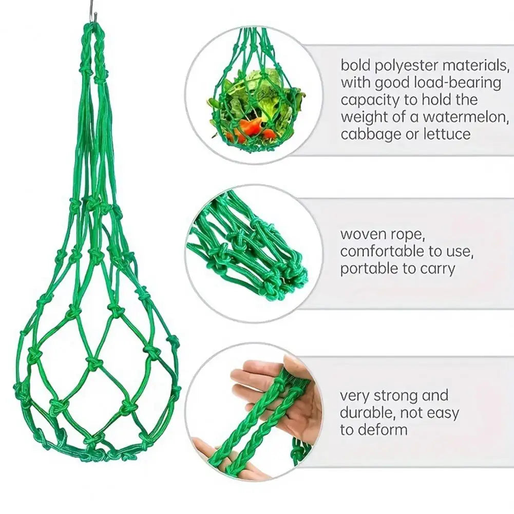 Enrichment Efficient Hanging Feeder for Chickens Mesh Net Bag Healthy Vegetable Feeding Tool