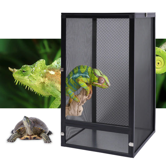 Premium Aluminum Alloy Amphibian Breeding & Reptile Feeding Tank Viewing Basket for Lizards, Turtles, Snakes