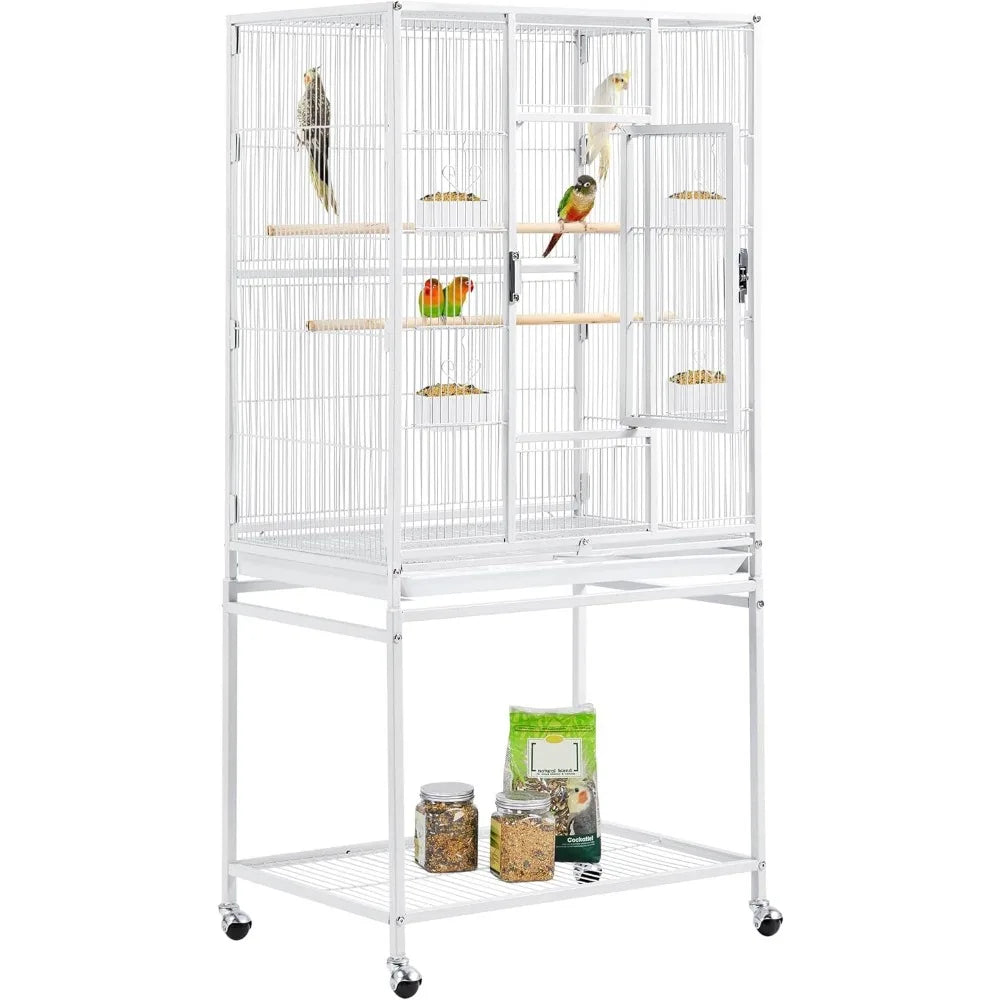 54-inch Wrought Iron Standing Large Flight Bird Cage