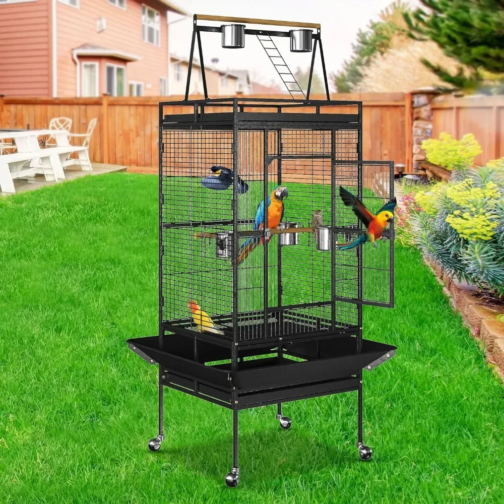 Bird Cage, Suitable for African Grey Small Quaker Parrot, Parrot, Sun Parrot, Green Cheeked Cone, Dove, Bukit Lovebird