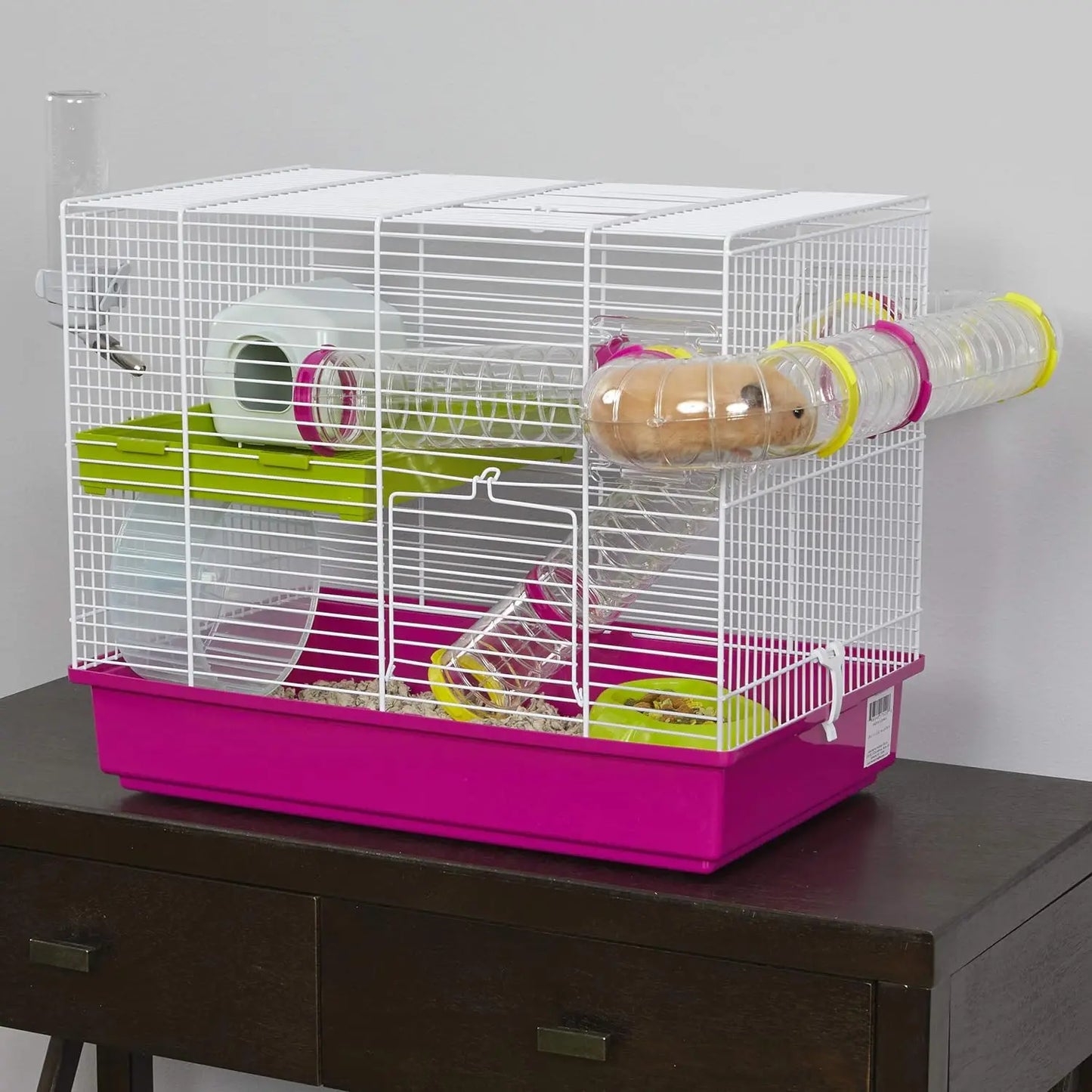 Small Hamster Cage Fun & Interactive Cage Measures 18.11L x 11.61W x 14.8H & Includes All Accessories