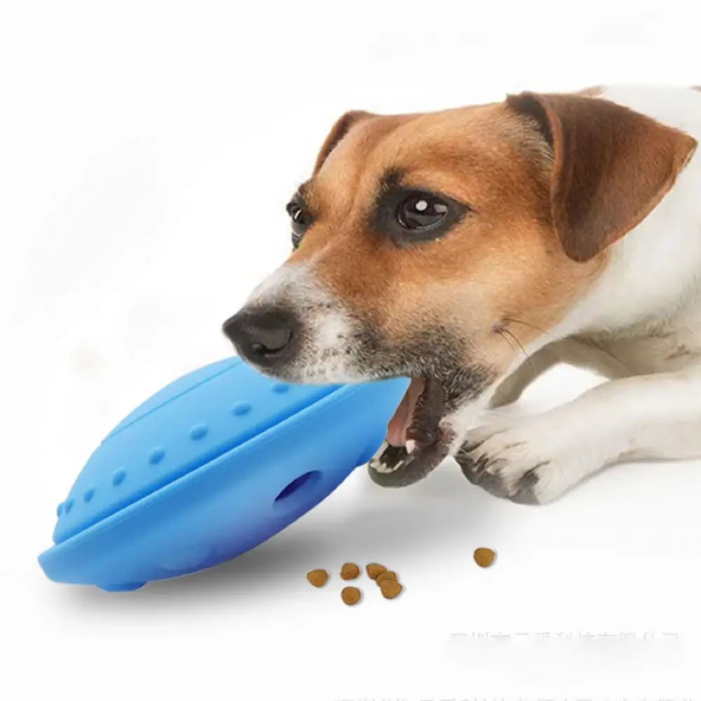 Automatic Gliding Disk Dog Toy with Food Leakage Design, Bite-Resistant for Throwing and Feeding Fun