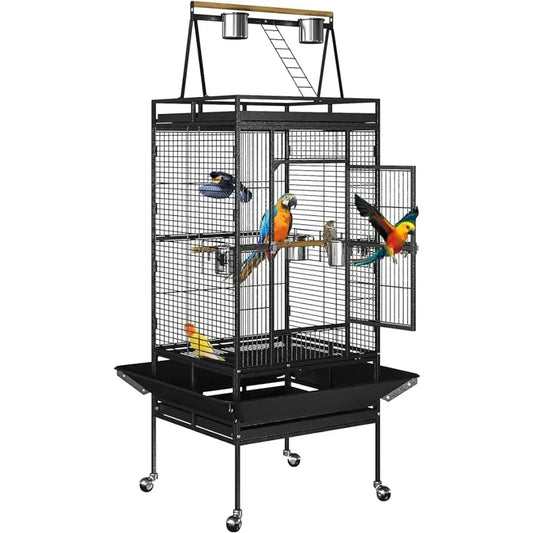 Bird Cage, Suitable for African Grey Small Quaker Parrot, Parrot, Sun Parrot, Green Cheeked Cone, Dove, Bukit Lovebird