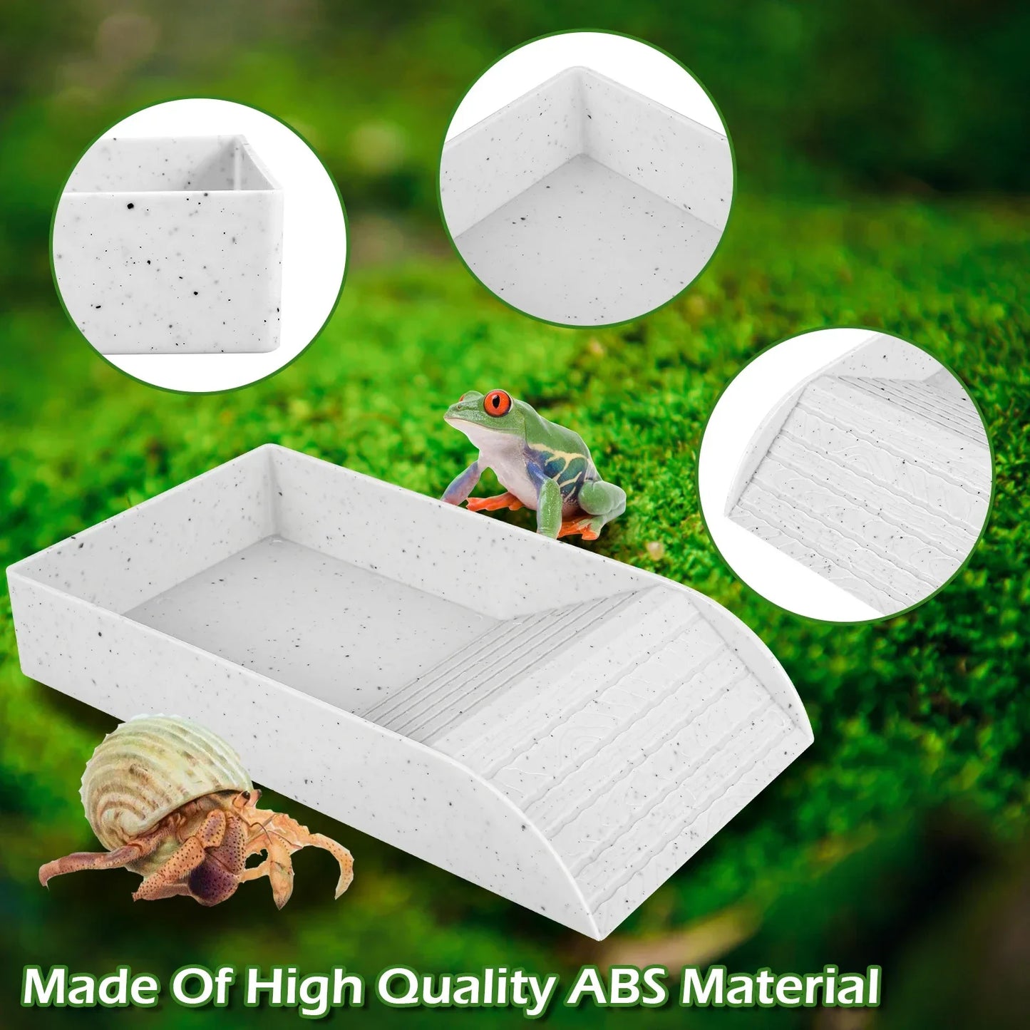 Reptile Platform Habitat Crawling Pet Food Bowls Anti-Slip Turtle Hideout Caves Shelter Aquarium