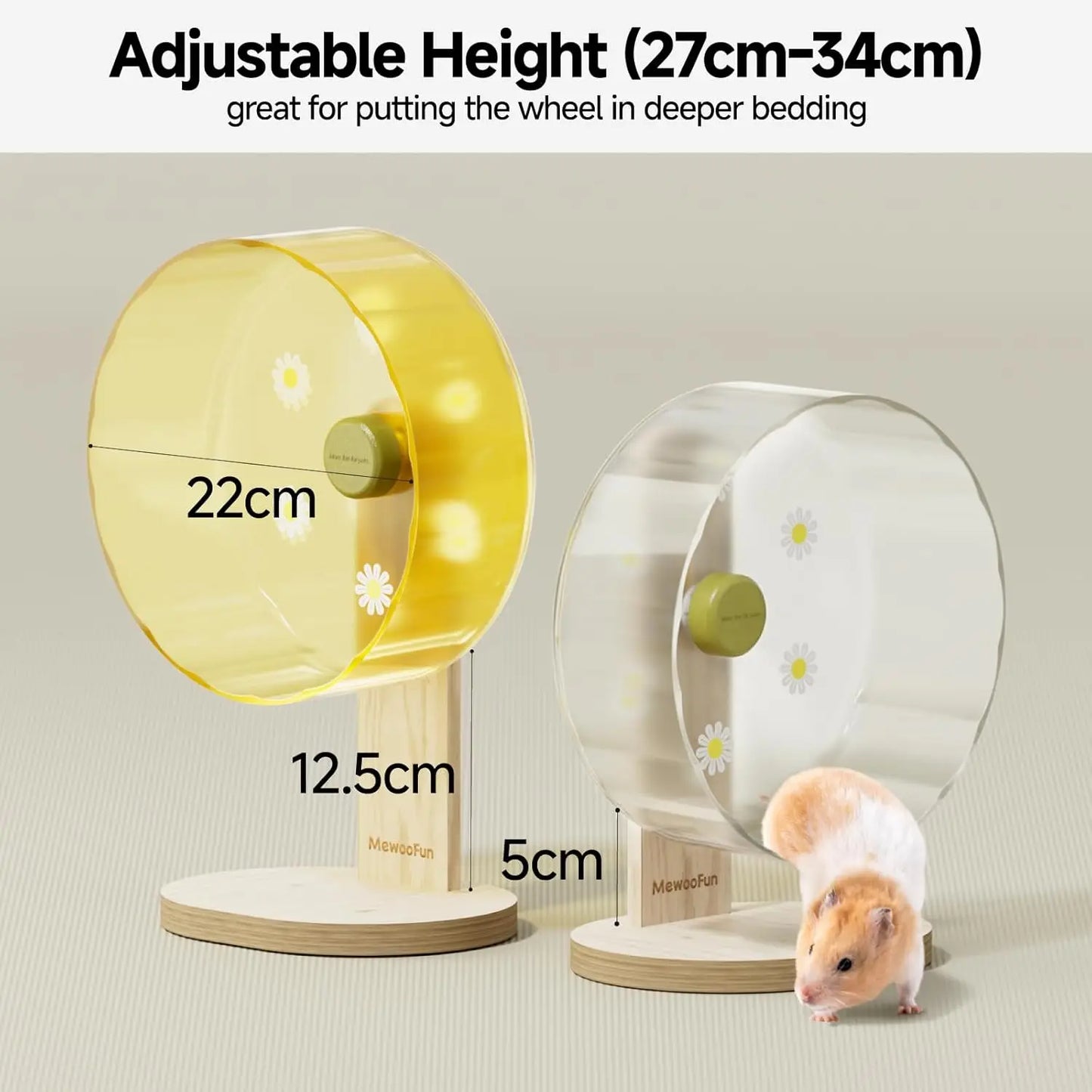 Wheel Silent Exercise 8.7 inch Transparent  for Mice Chinchilla Gerbil Hedgehog Hamster Toys