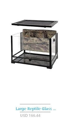 Reptile Terrarium Kit Habitat Cage Starter Set Unbreakable PC Material Complete Accessories Kit Easy