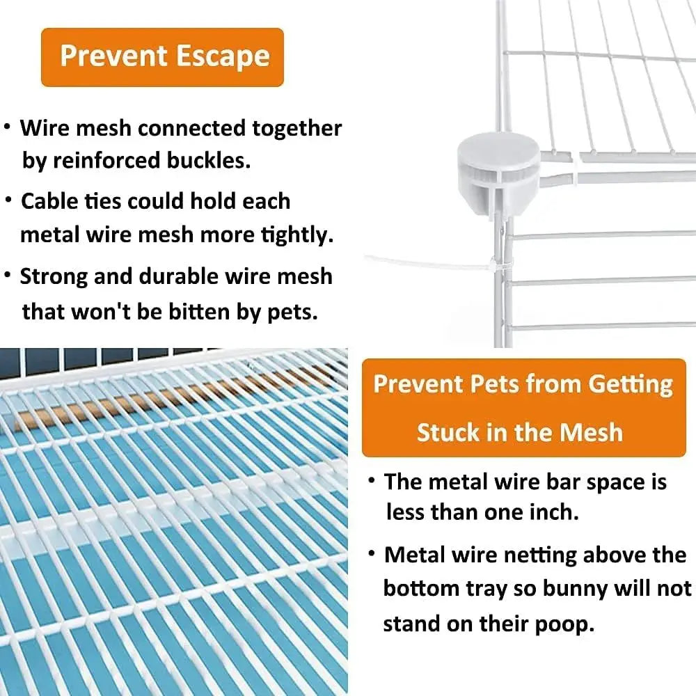 Spacious Small Animal Cage: Cozy Indoor Home for Rabbits, Guinea Pigs, Ferrets - Durable & Secure