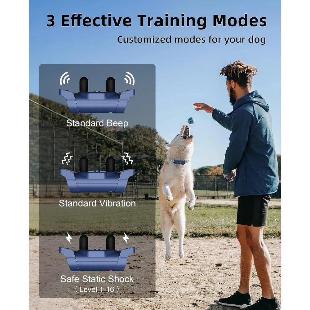 Electronic Training Collar with Remote - 4000FT, Rechargeable, Beep, Vibration, Safe Shock