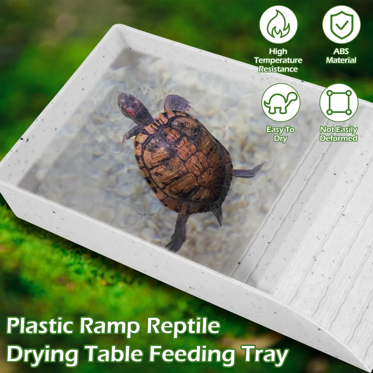 Reptile Platform Habitat Crawling Pet Food Bowls Anti-Slip Turtle Hideout Caves Shelter Aquarium