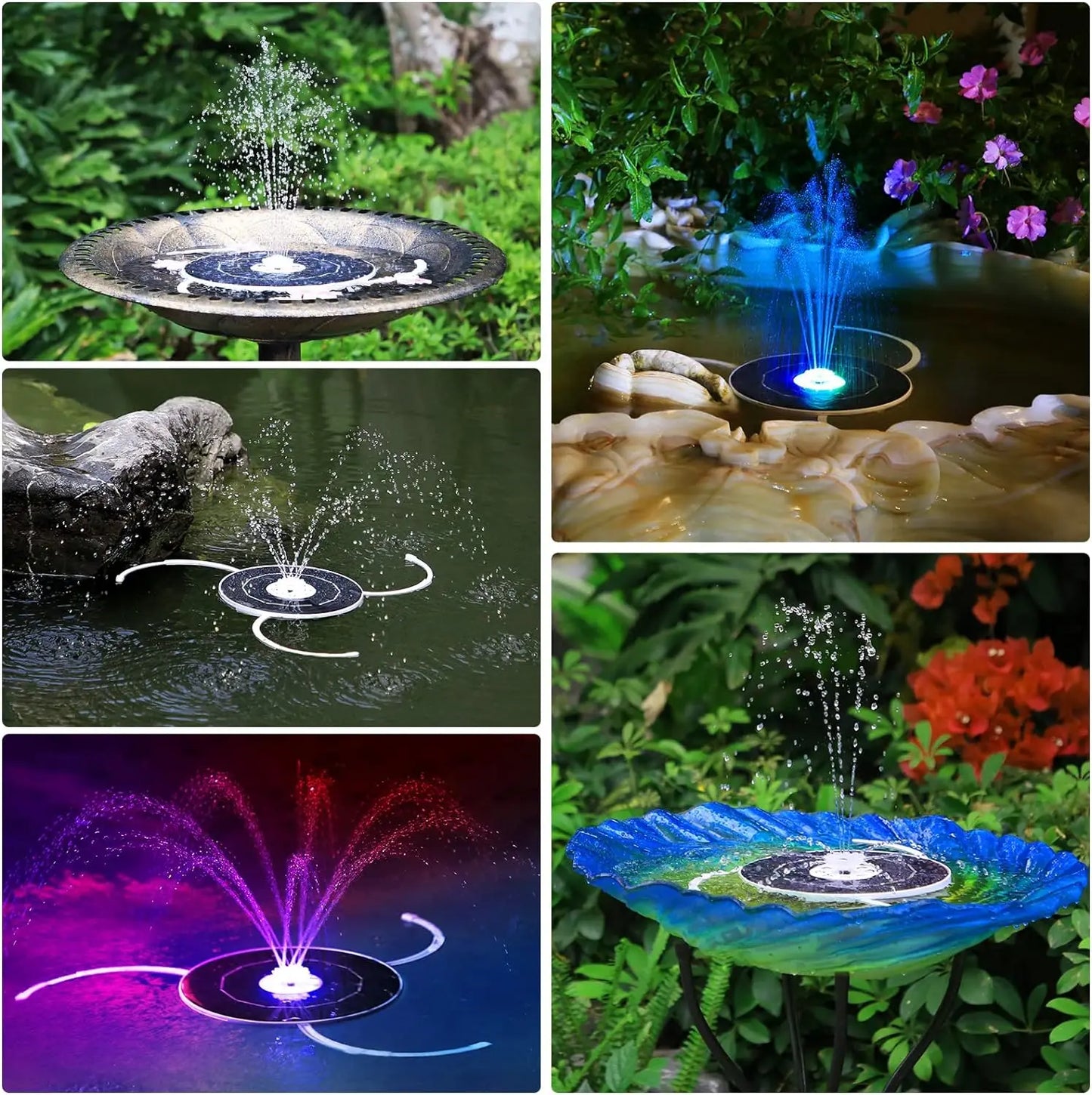 3.5W LED Solar Fountain with Water Pump, Suitable for Bird Baths, and Fish Tanks Water Spray