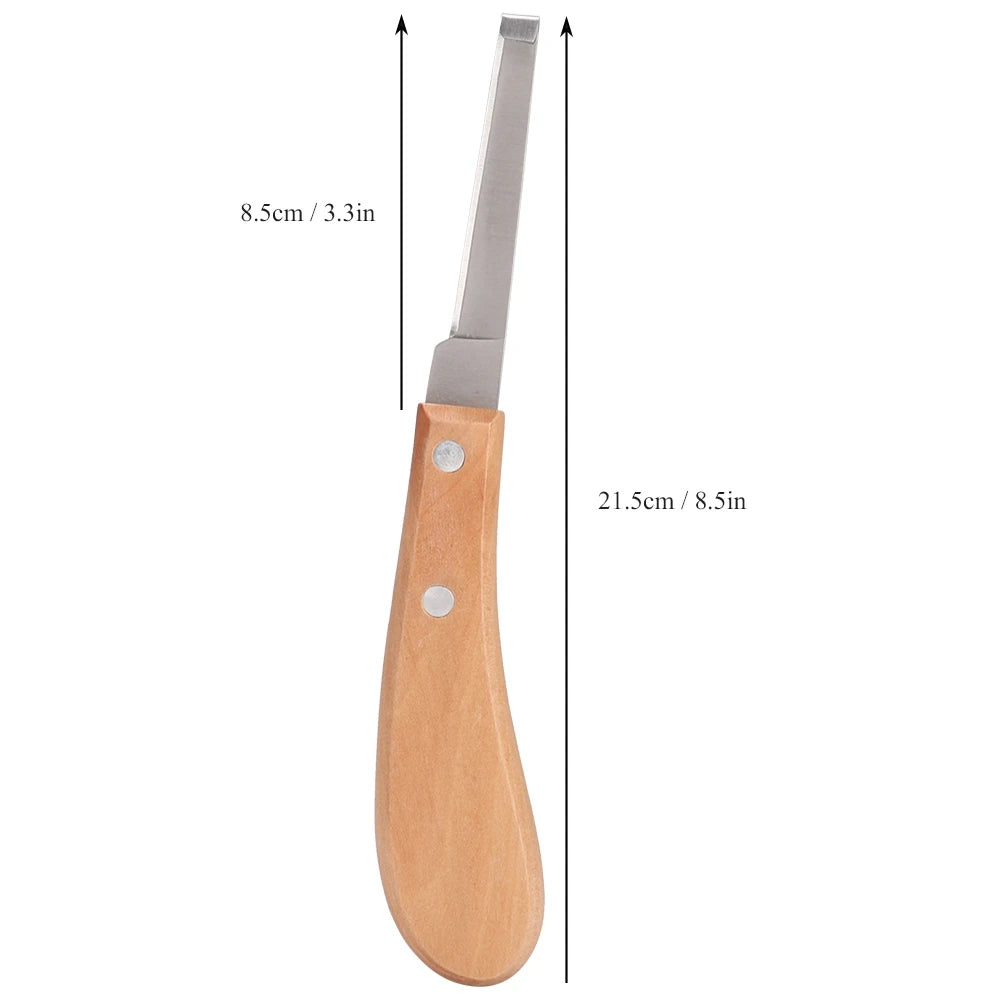 Hoof Knife Hoof Trimming Straight Blade Shape Carbon Steel Knife Trimming Tool for Cattle Horse