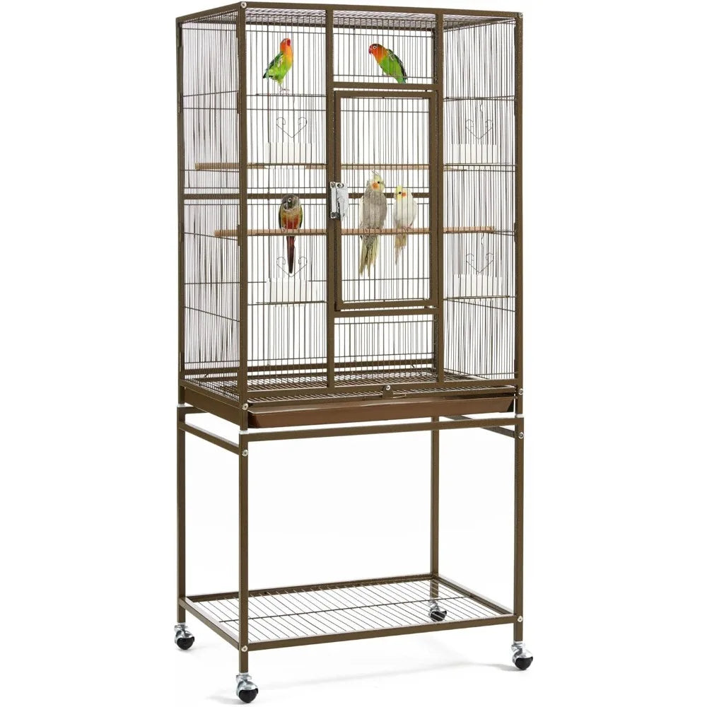 54-inch Wrought Iron Standing Large Flight Bird Cage