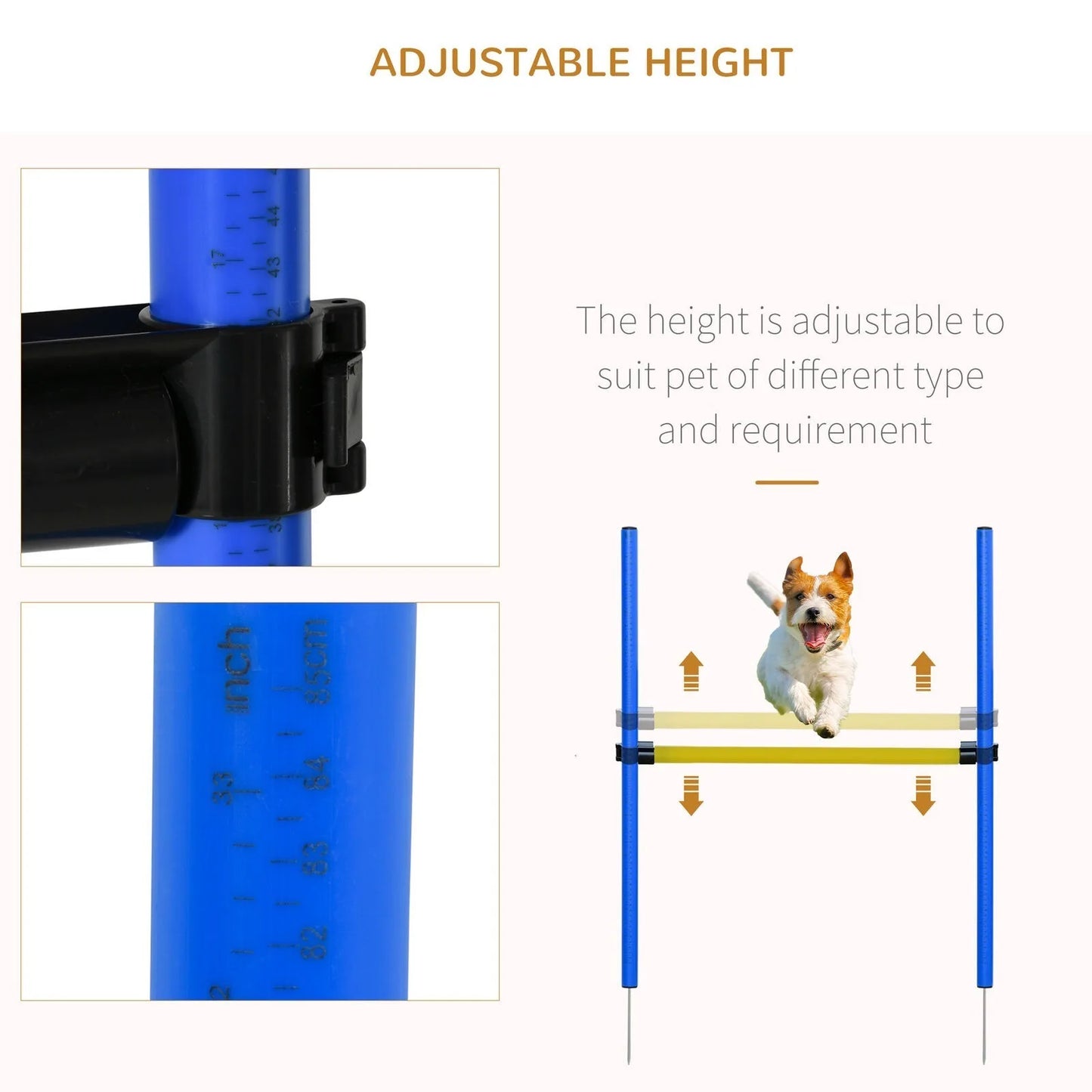 US Backyard Dog Agility Training Kit Obstacle Course Equipment Jump Tunnel -