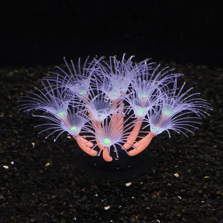 Simulation Silicone Coral Fish Tank Landscape Aquatic Plant Sunflower Fluorescence Ornaments