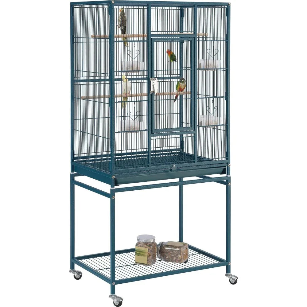 54-inch Wrought Iron Standing Large Flight Bird Cage