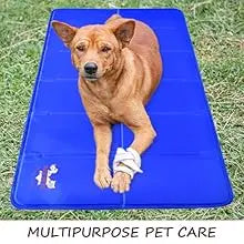 Dog Cooling Mat 27” x 43” for Kennels, Crates and Beds, Non-Toxic, Durable Solid Self Cooling Gel Material