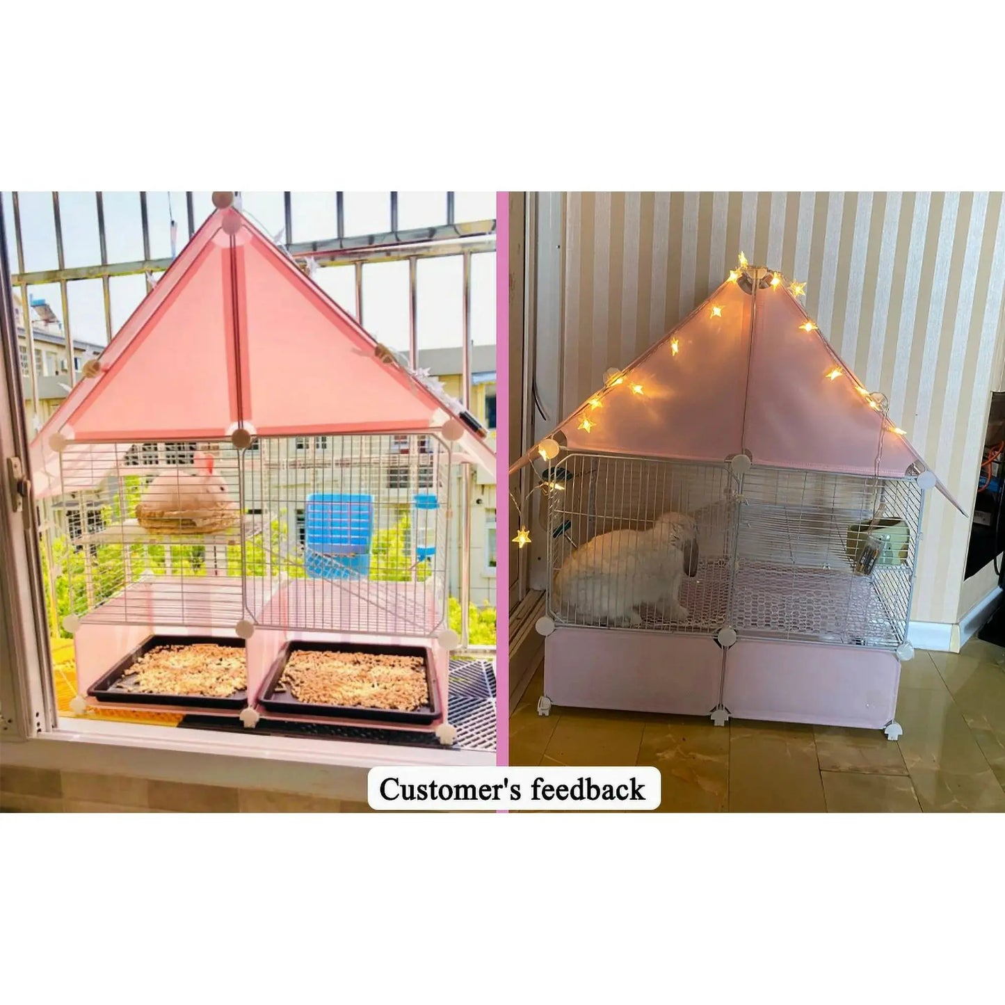 Spacious Small Animal Cage: Cozy Indoor Home for Rabbits, Guinea Pigs, Ferrets - Durable & Secure