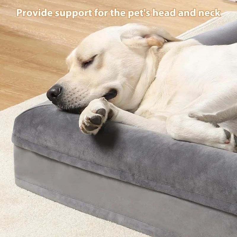 Orthopedic Dog Bed for Medium Large Dogs - Big Pet Sofa Bed with Removable Washable Cover