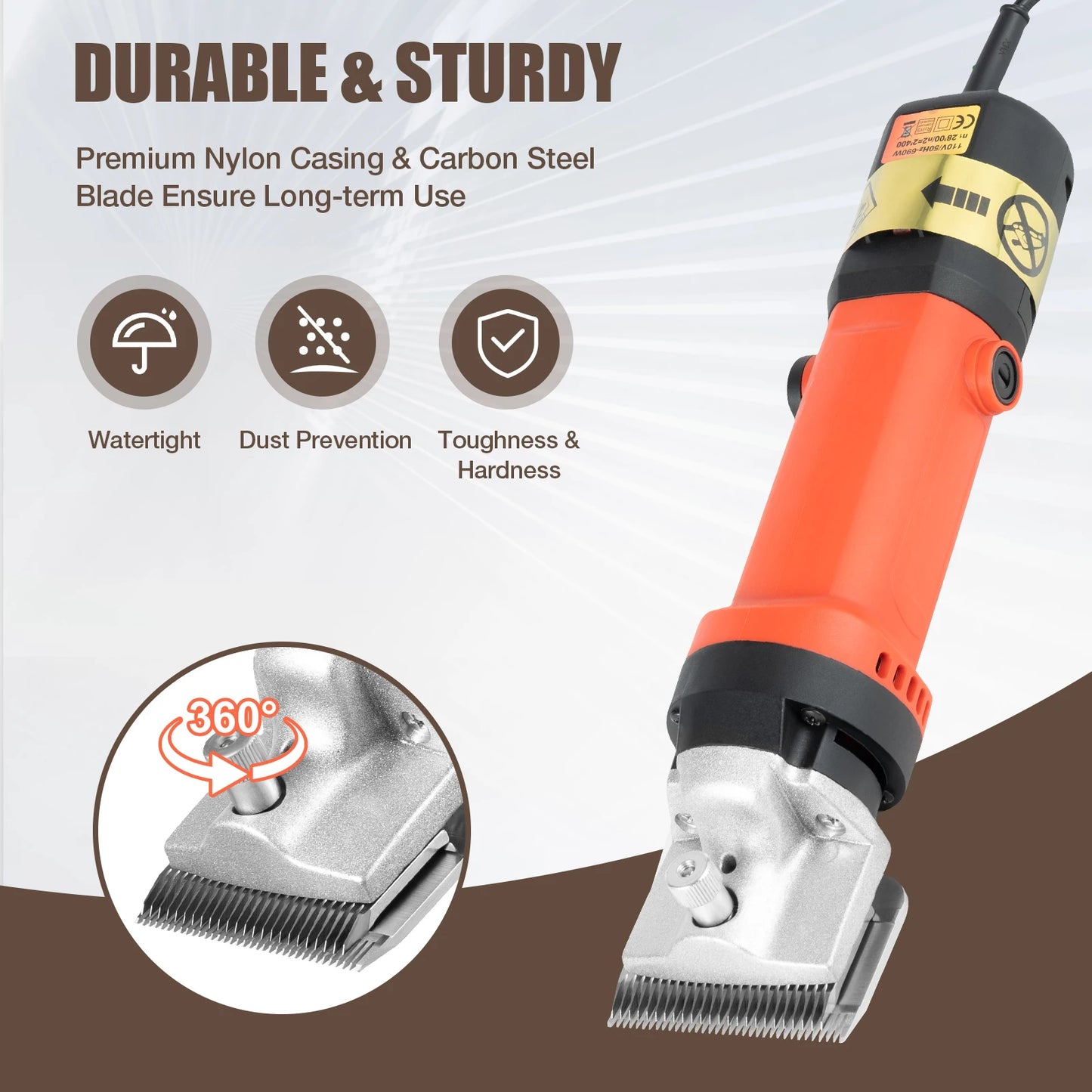 Heavy Duty Fur Clipper Professional Electric Animal Hair Cutter Fit For Horse Alpacas Cattle Sheep