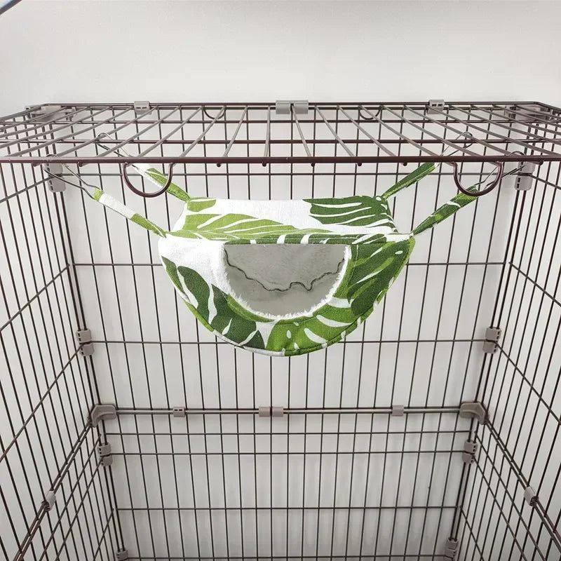 Small Pet Cage Hammock Warm Hanging Bed for Parrot Ferret Squirrel Hamster