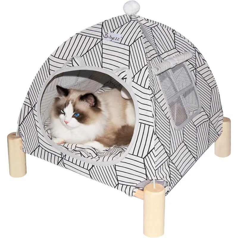 Cat Hammock Bed, Removable Portable Indoor/Outdoor Pet Tent, Suitable for Kitty, Puppy