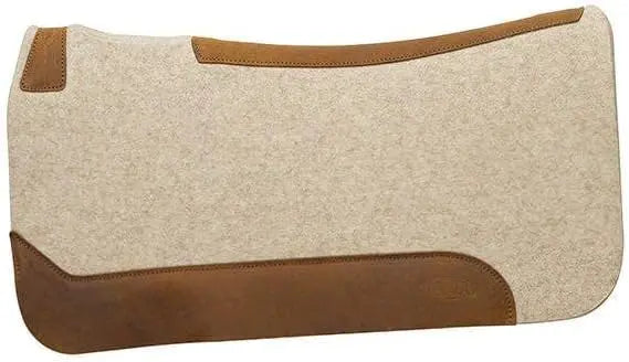 Weaver Leather Equine Contoured Wool Blend Felt Saddle Pad - Moisture-Wicking Blend for Comfort