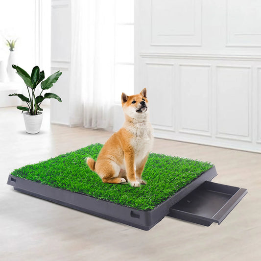 2PCS Realistic Artificial Grass Rug for Pet Potty Training, Synthetic Dog Pee Grass Turf Patch