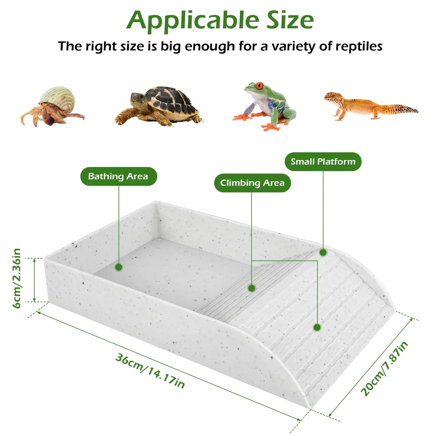 Reptile Platform Habitat Crawling Pet Food Bowls Anti-Slip Turtle Hideout Caves Shelter Aquarium