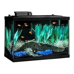 Aquarium 20 Gallon Fish Tank Kit, Includes LED Lighting and Decor